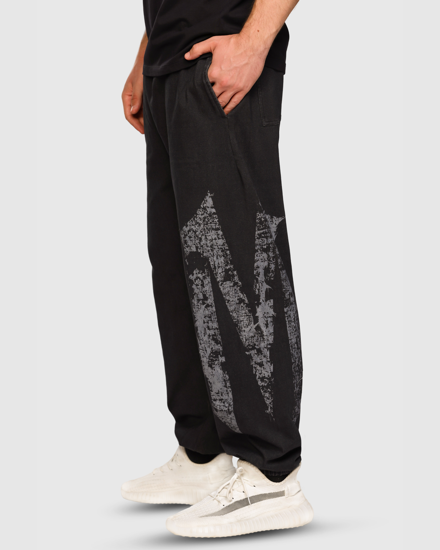 Mens Acid Wash Denim Joggers