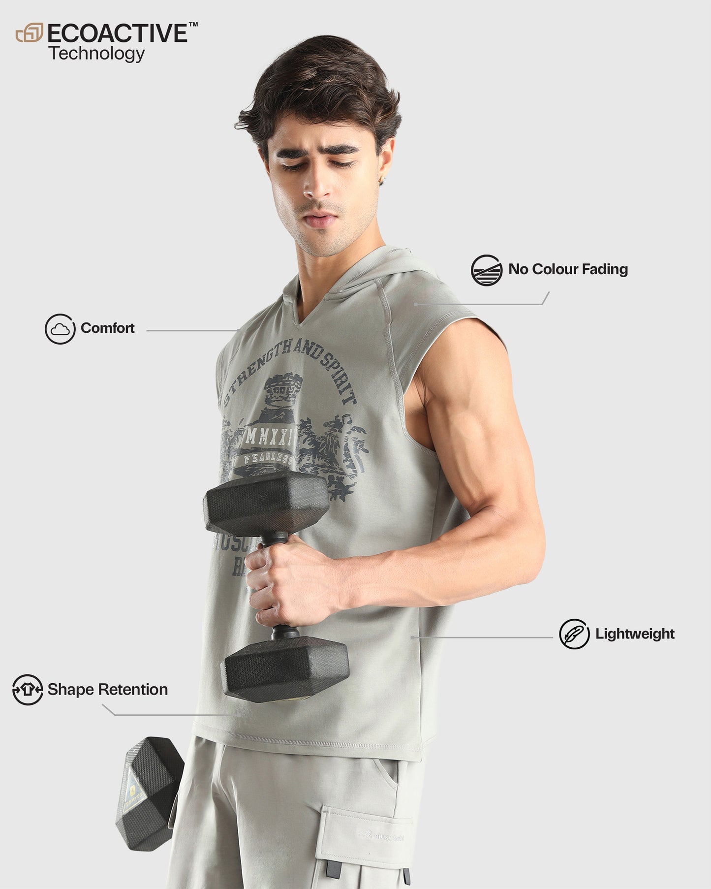Men's Sleeveless Hoodie Tank
