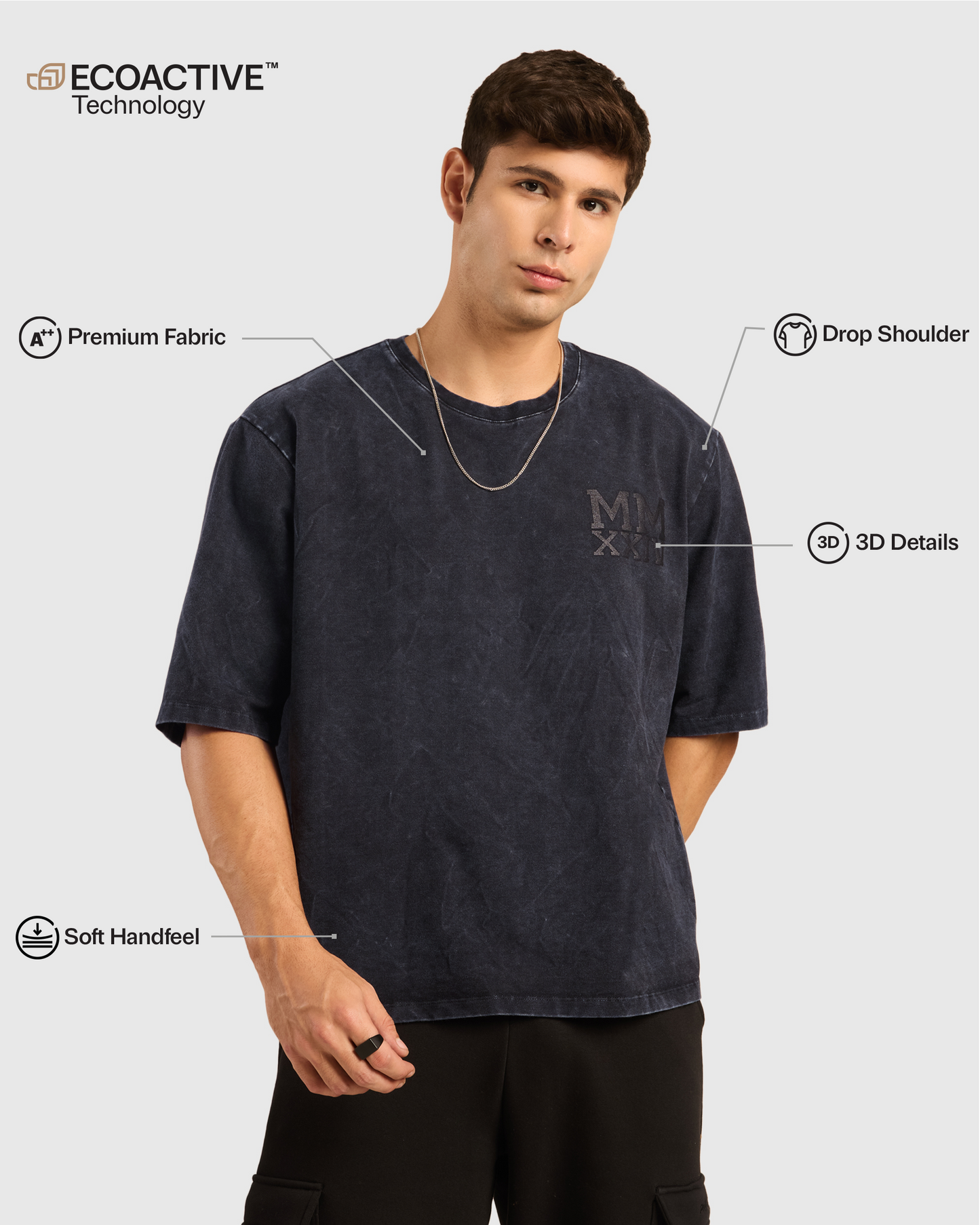 Men's Oversized Acid Wash T-Shirt