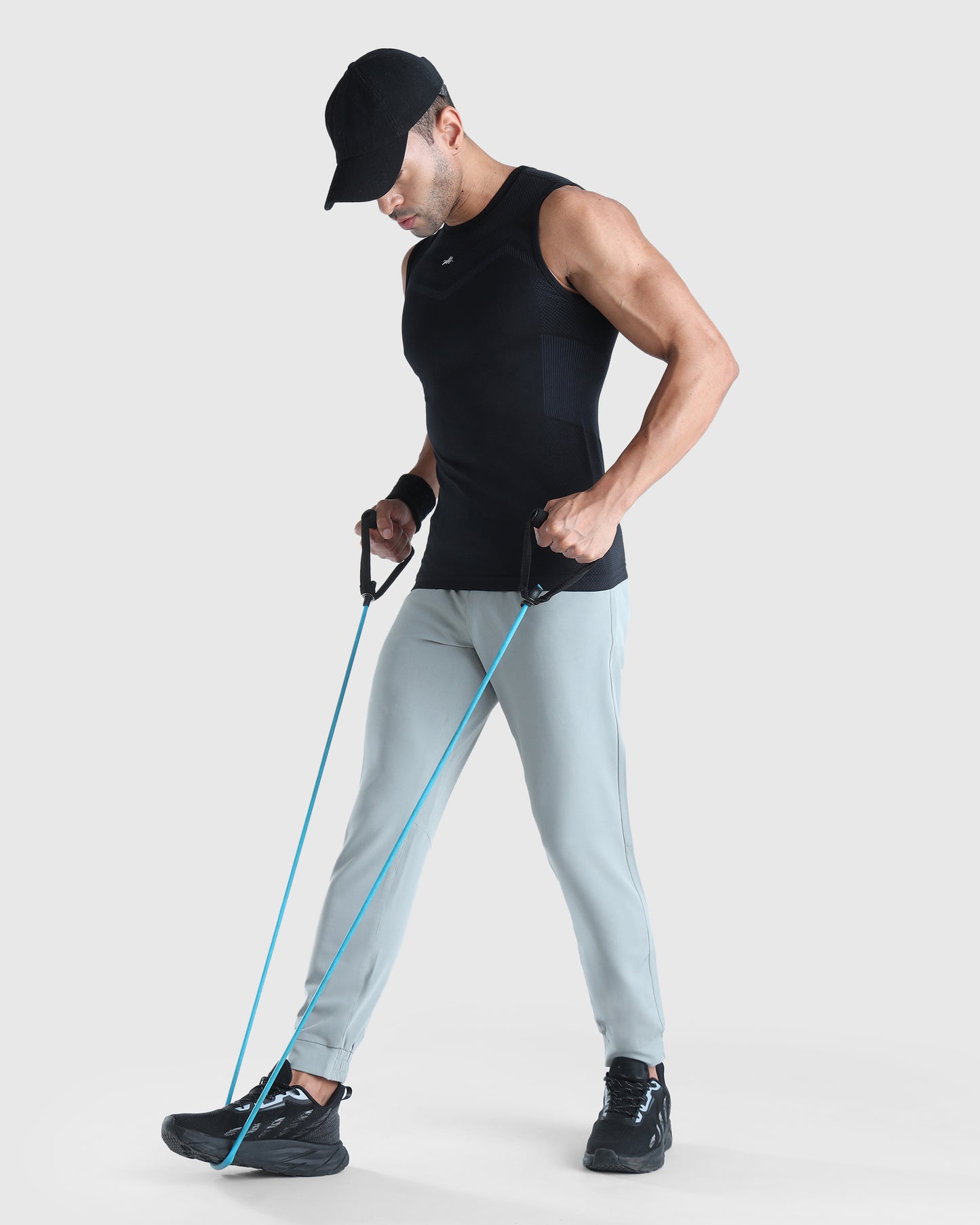 Mens Sleeveless Seamless Compression T-shirt