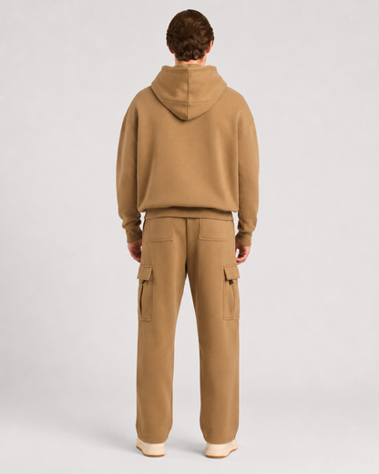 Mens Cloud Ease Oversized Hoodie + Mens Cloud Ease Cargo Pants (Desert Dune)