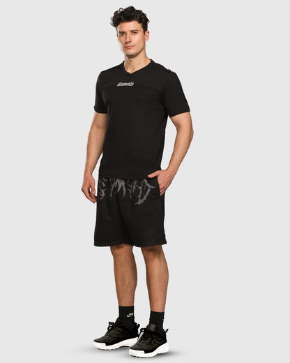 Mens Acid Wash Denim Shorts