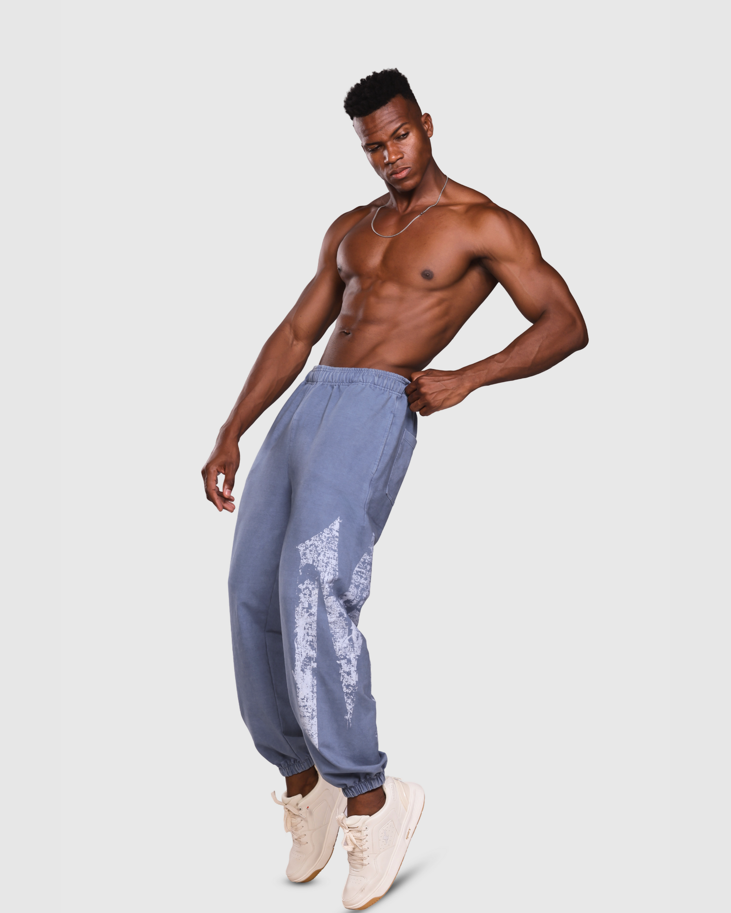 Men's Acid Wash Denim Joggers
