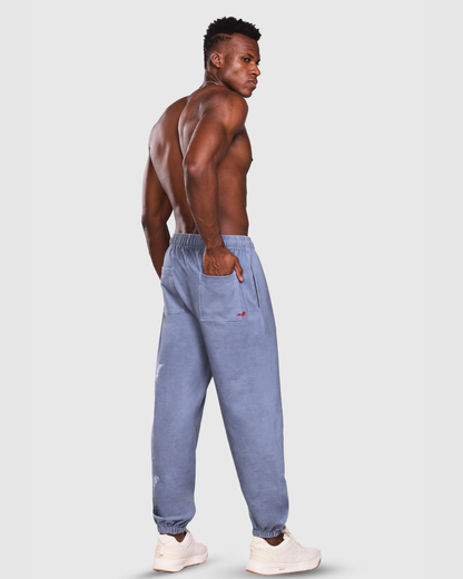 Mens Acid Wash Denim Joggers