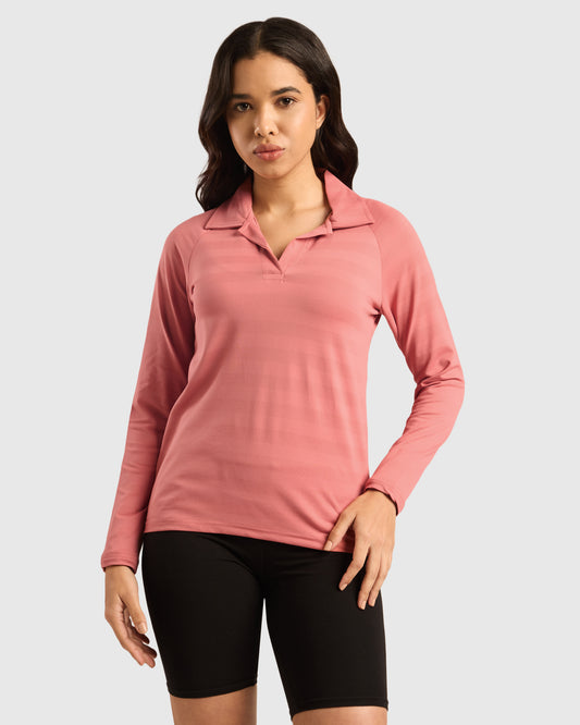 Vogue Polo Tee Salmon Coral