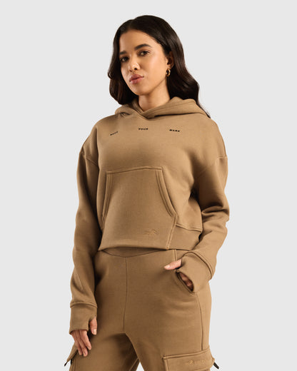 Cloud Ease Oversized Cropped Hoodie