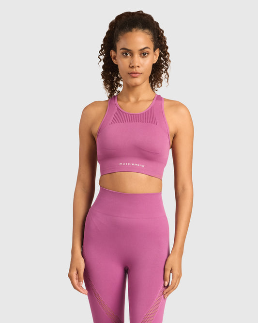 Adapt Bra Top Dark Mauve