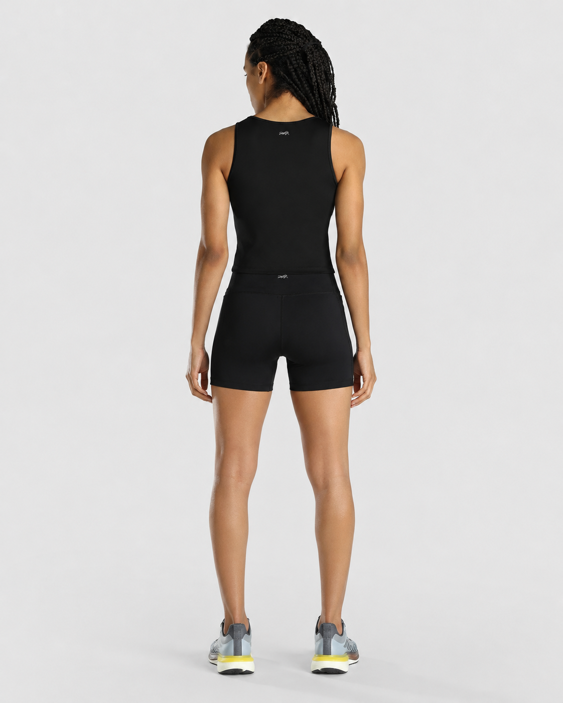 Womens Tank Top + Womens Biker Shorts (Black)