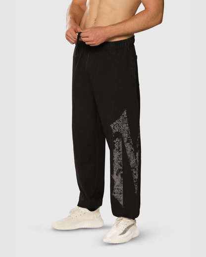 Mens Acid Wash Denim Joggers