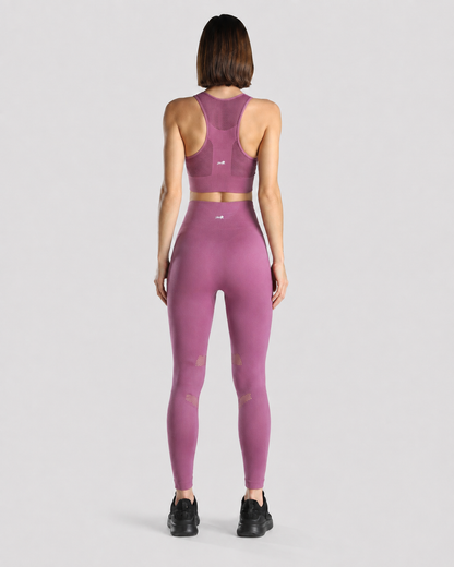 Seamless Sports Bra + Seamless Workout Leggings (Mauve)