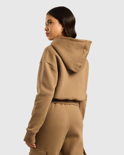 Cloud Ease Oversized Cropped Hoodie