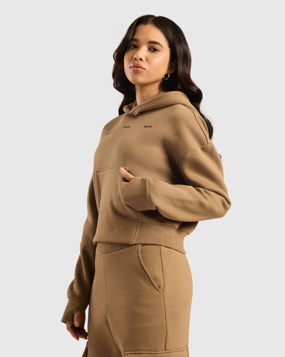 Cloud Ease Oversized Cropped Hoodie