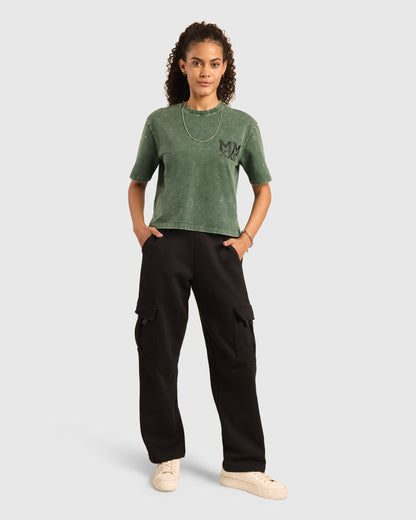 Womens Acid Wash Oversized T-shirt