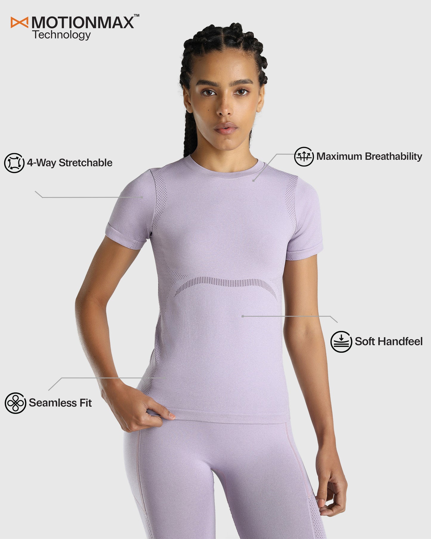Womens Seamless Slim fit T-shirt