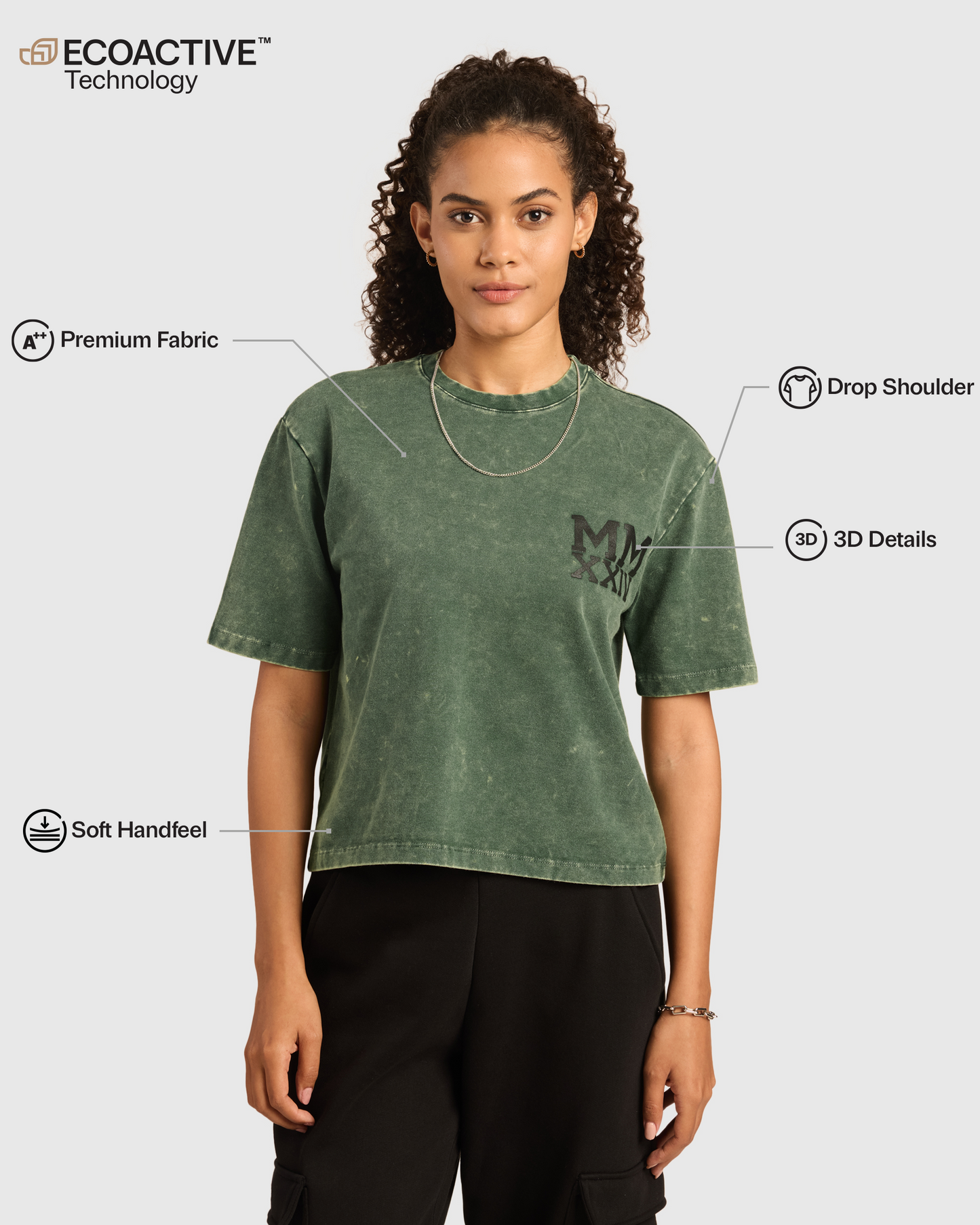 Womens Acid Wash Oversized T-shirt