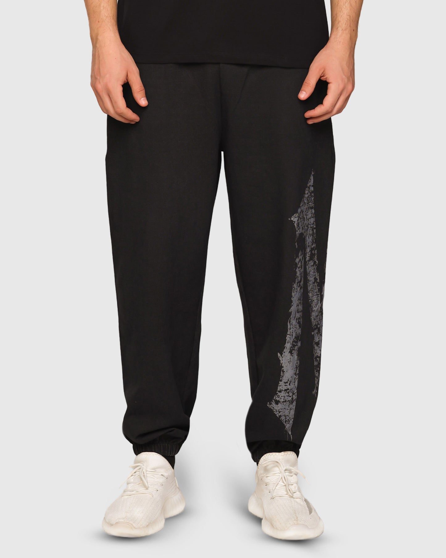 Mens Acid Wash Denim Joggers