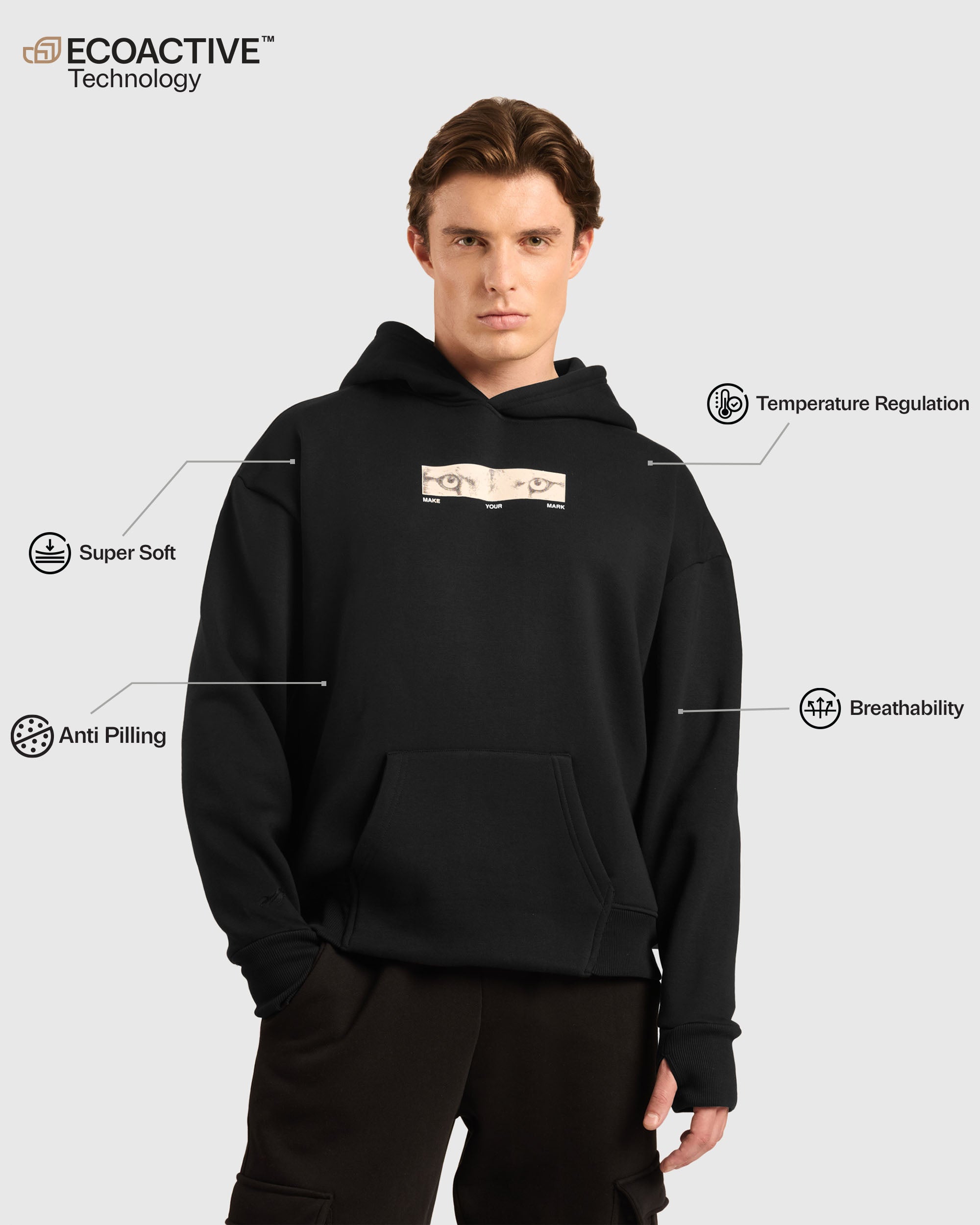 Mens Cloud Ease Oversized Hoodie