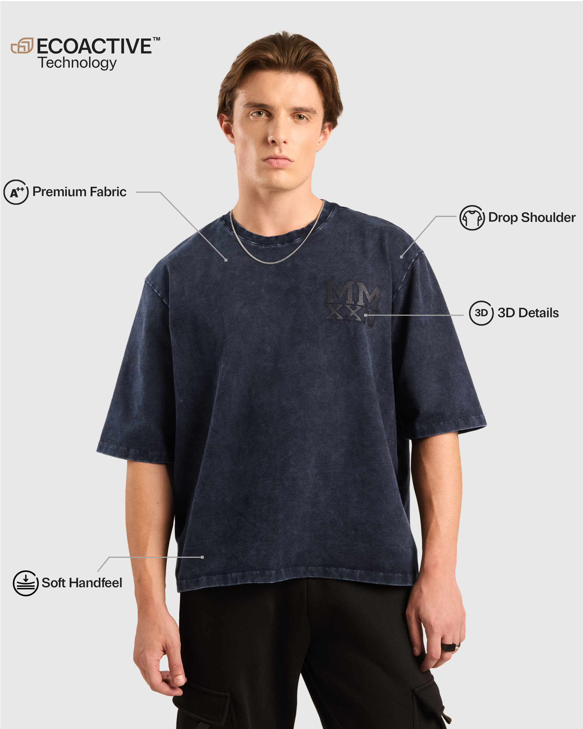 Men's Oversized Acid Wash T-Shirt