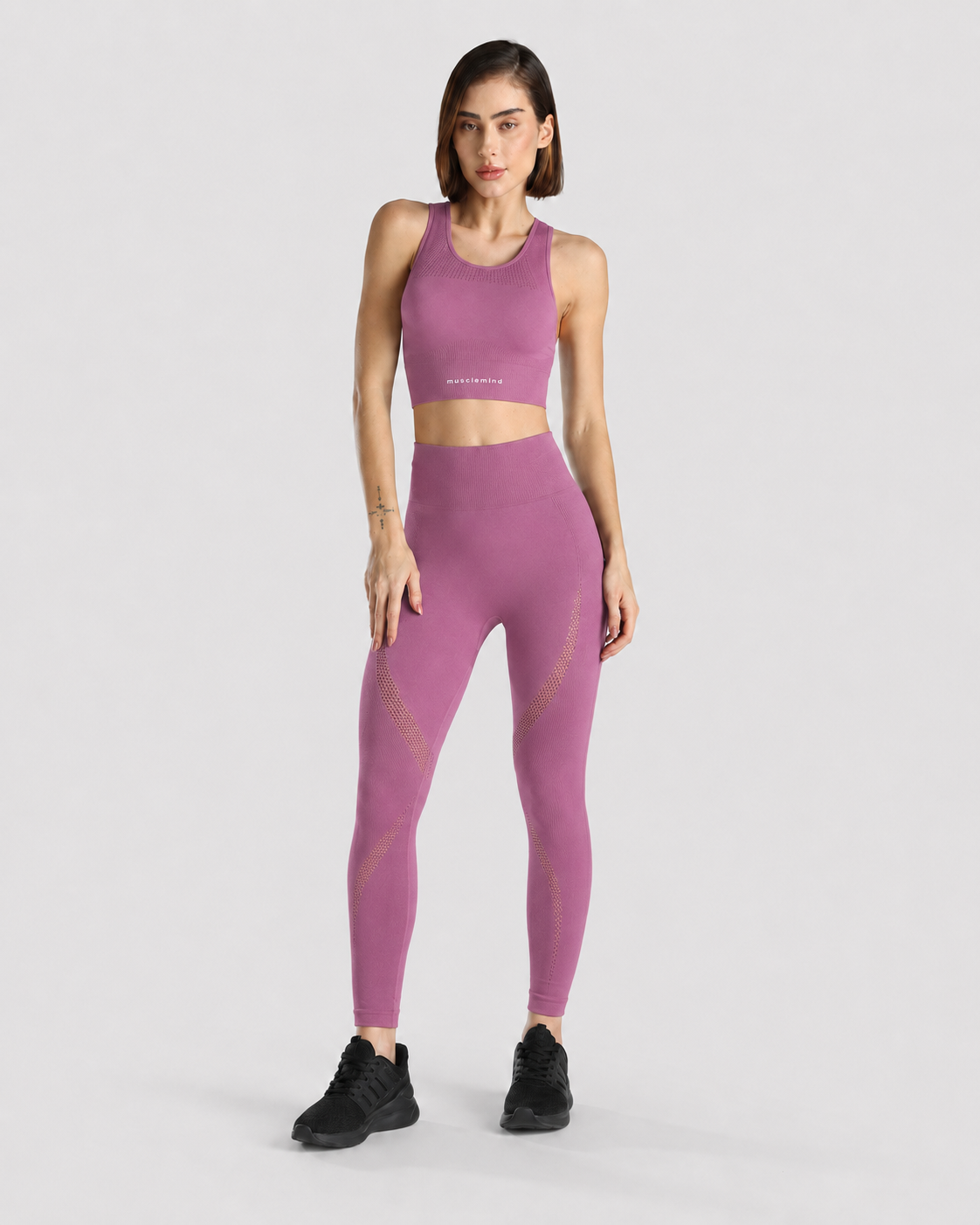 Seamless Sports Bra + Seamless Workout Leggings (Mauve)