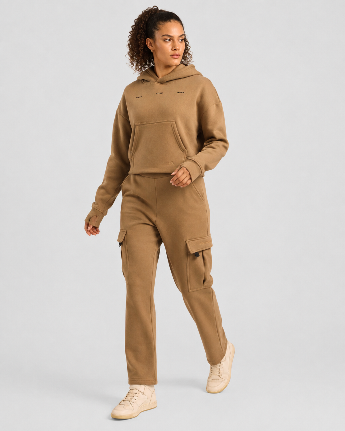 Women Cloud Ease Cropped Hoodie + Womens Cloud Ease Cargo Pants