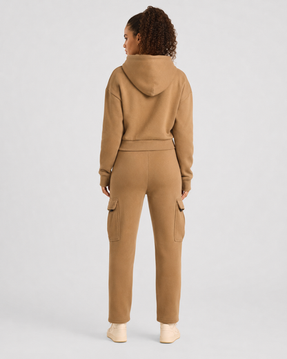 Women Cloud Ease Cropped Hoodie + Womens Cloud Ease Cargo Pants