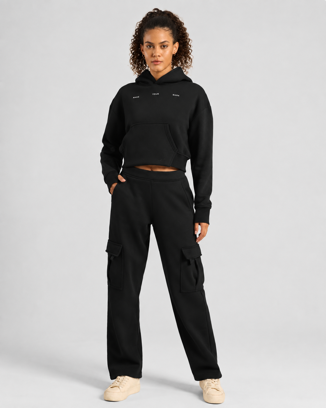 Women Cloud Ease Cropped Hoodie + Womens Cloud Ease Cargo Pants