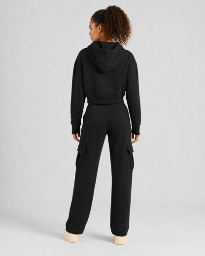 Women Cloud Ease Cropped Hoodie + Womens Cloud Ease Cargo Pants