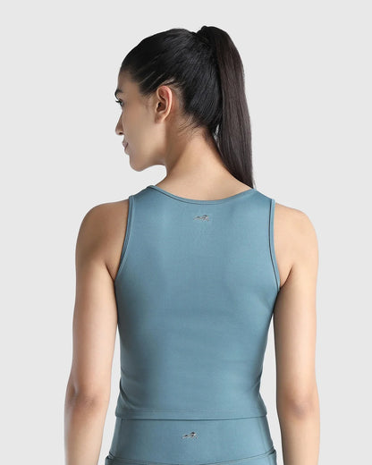 Womens Tank Top + Womens Cycling Shorts (Teal)