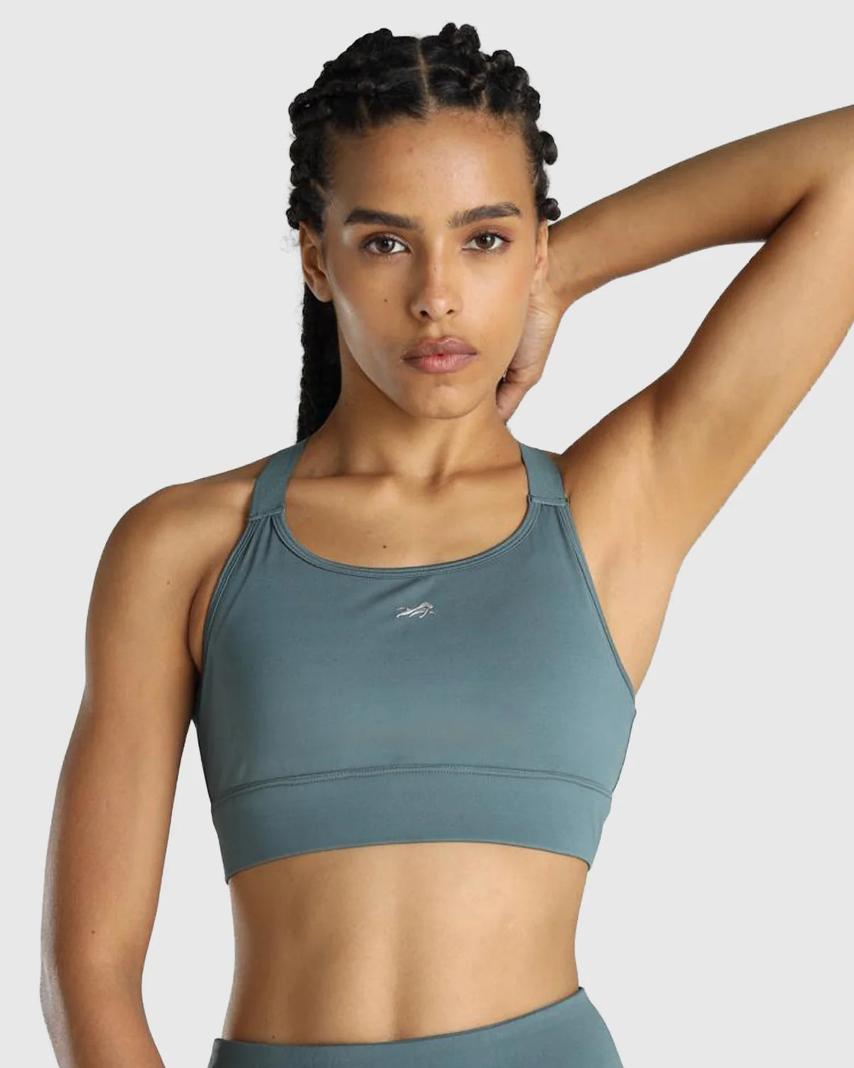 Womens Sports Bra + Womens Biker Shorts (Teal)