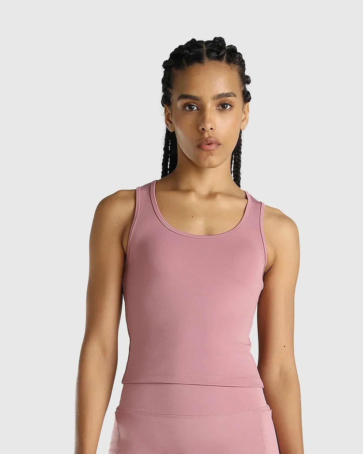 Womens Tank Top + Womens Cycling Shorts (Pink)