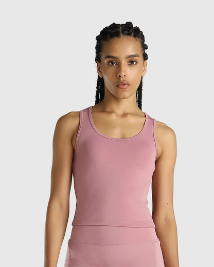 Womens Tank Top + Womens Cycling Shorts (Pink)