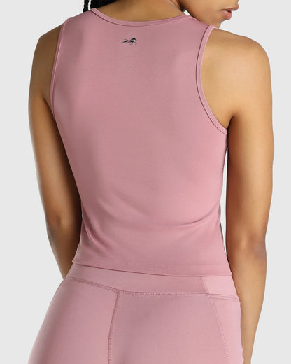 Womens Tank Top + Womens Cycling Shorts (Pink)