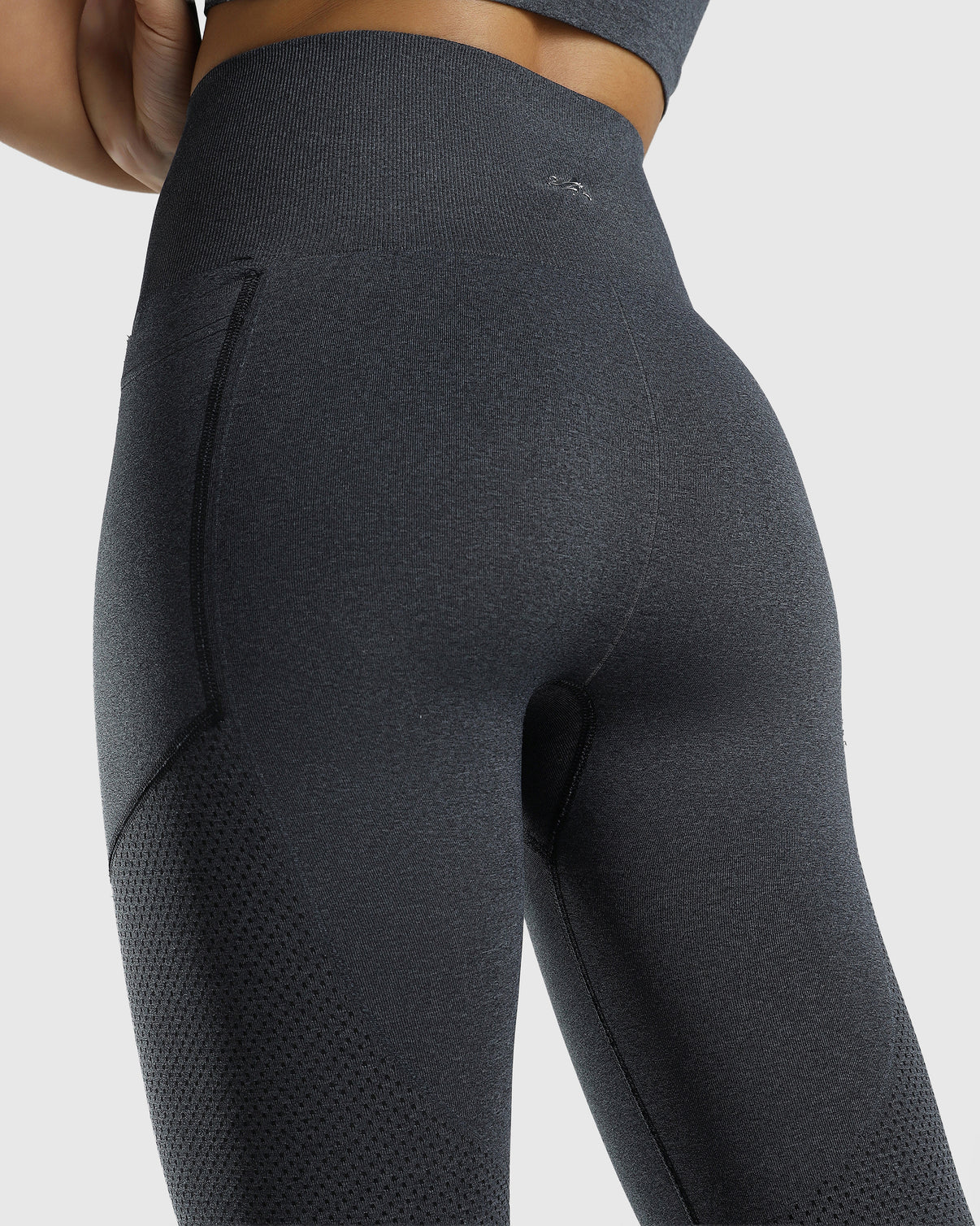 Womens Seamless Leggings + Womens Seamless Slim fit T-shirt (Black)