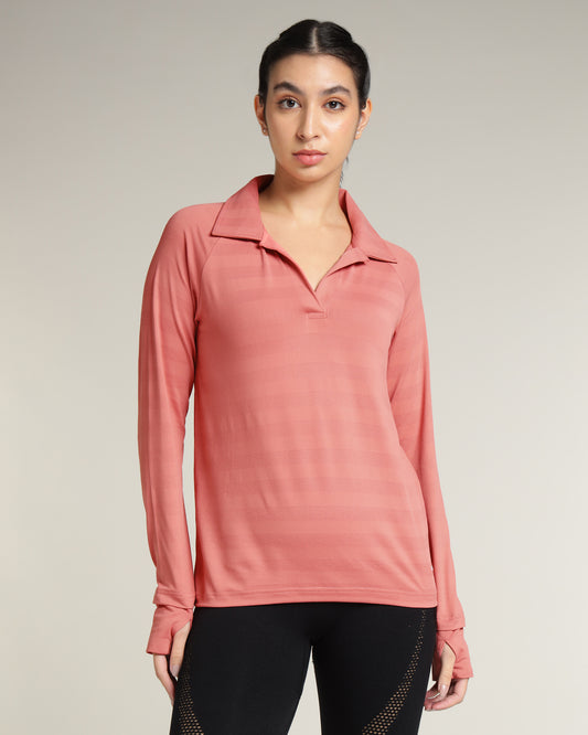 Vogue Polo Tee Salmon Coral