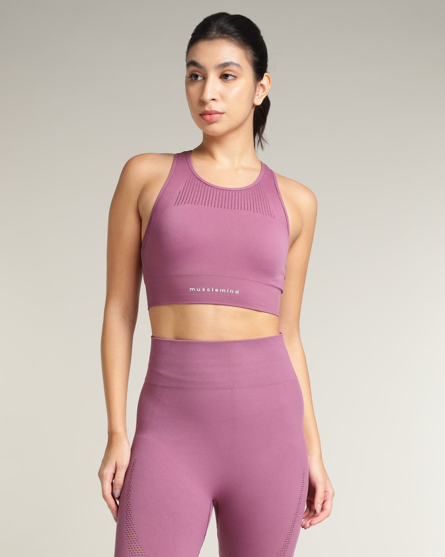 Adapt Bra Top Dark Mauve