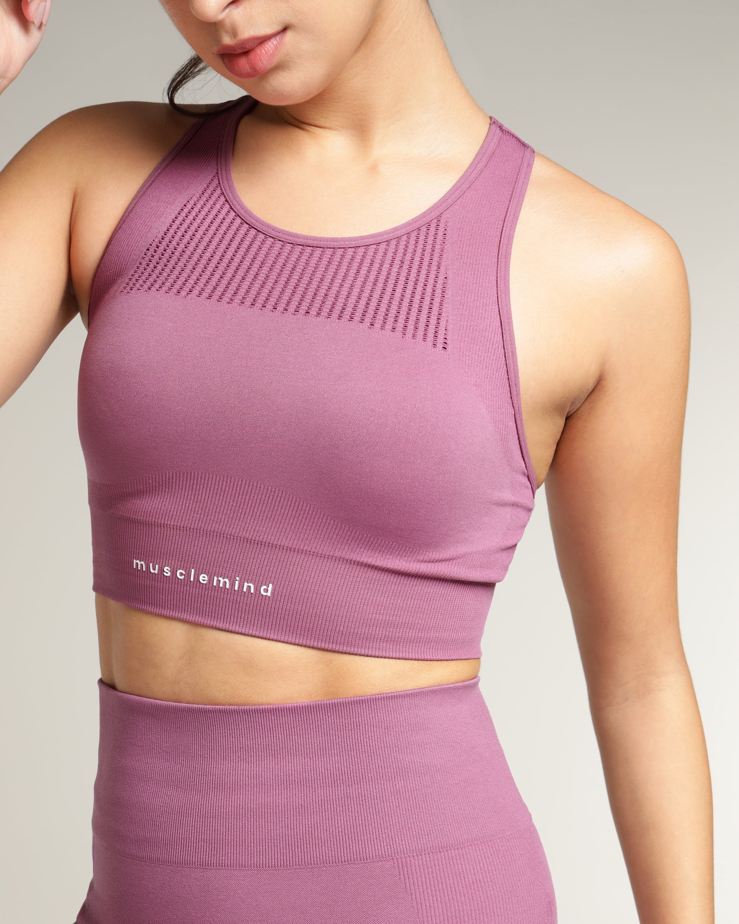 Adapt Bra Top Dark Mauve