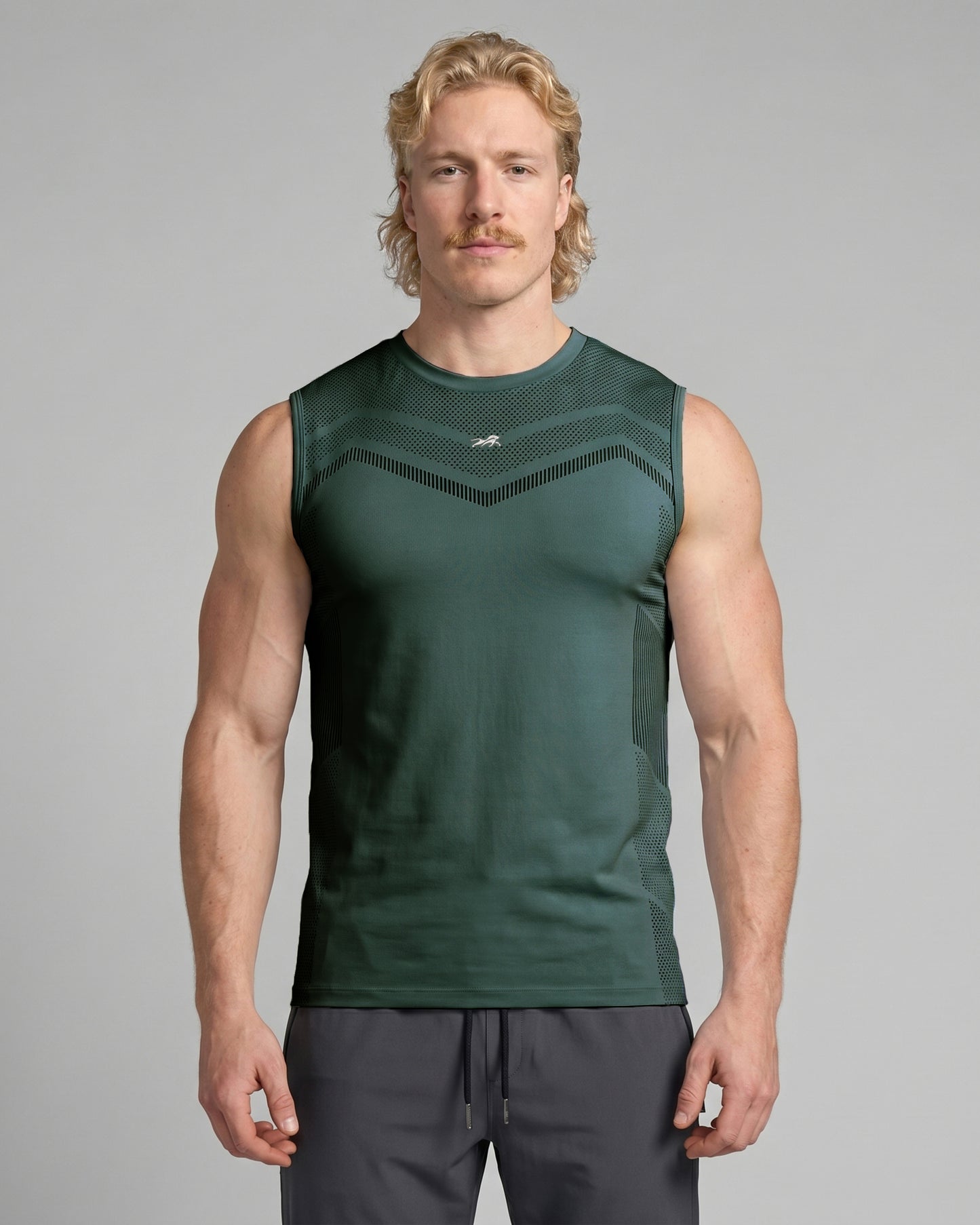 Mens Sleeveless Seamless Compression T-shirt
