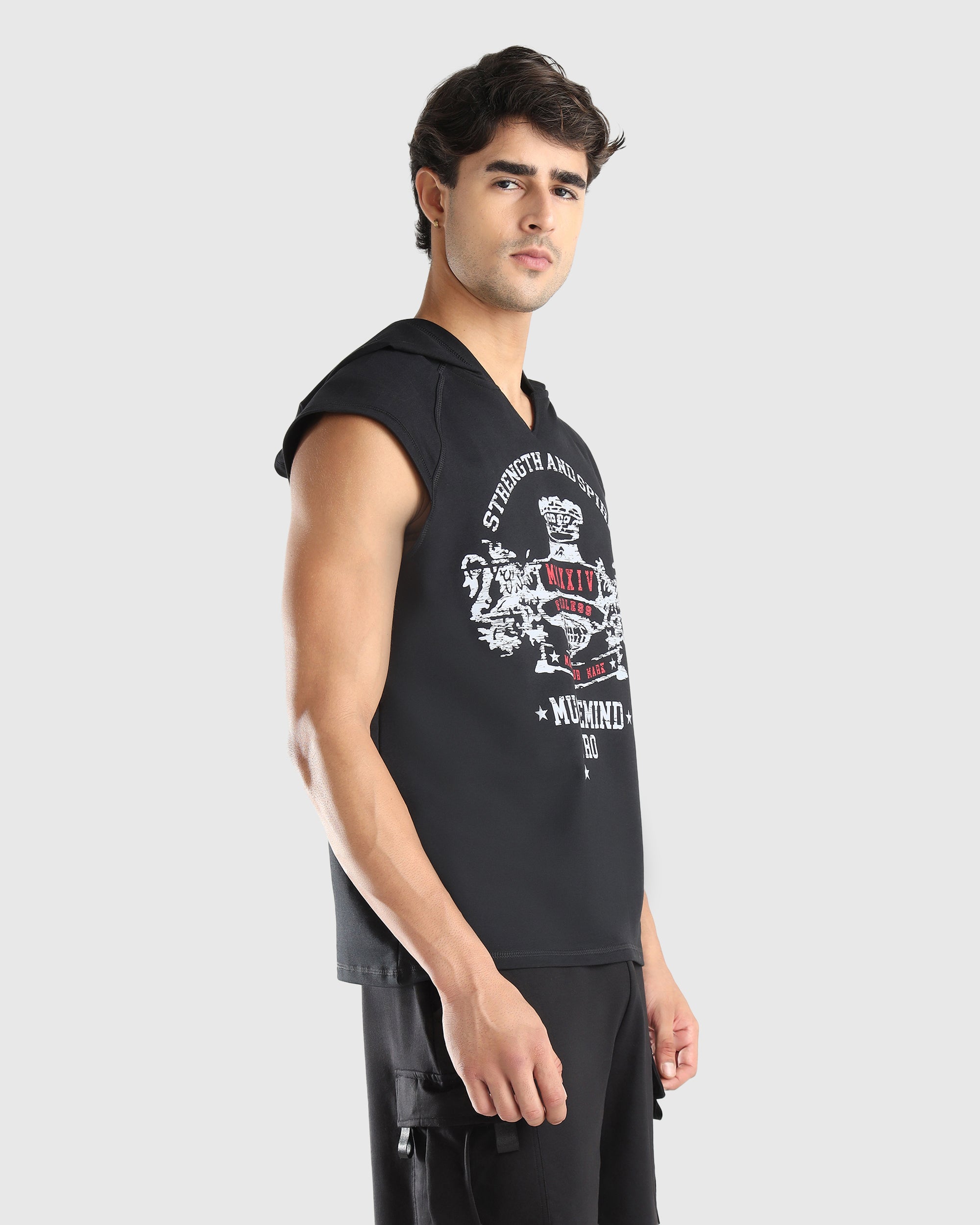 Mens Sleeveless Hoodie Tank