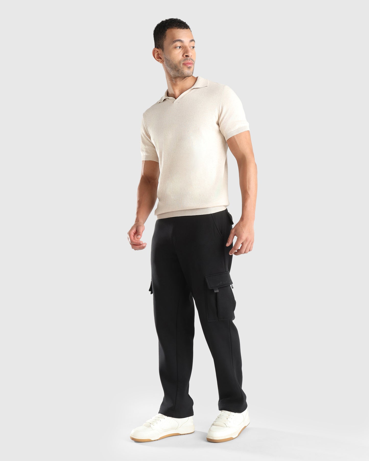 Mens Flat Knit Polo