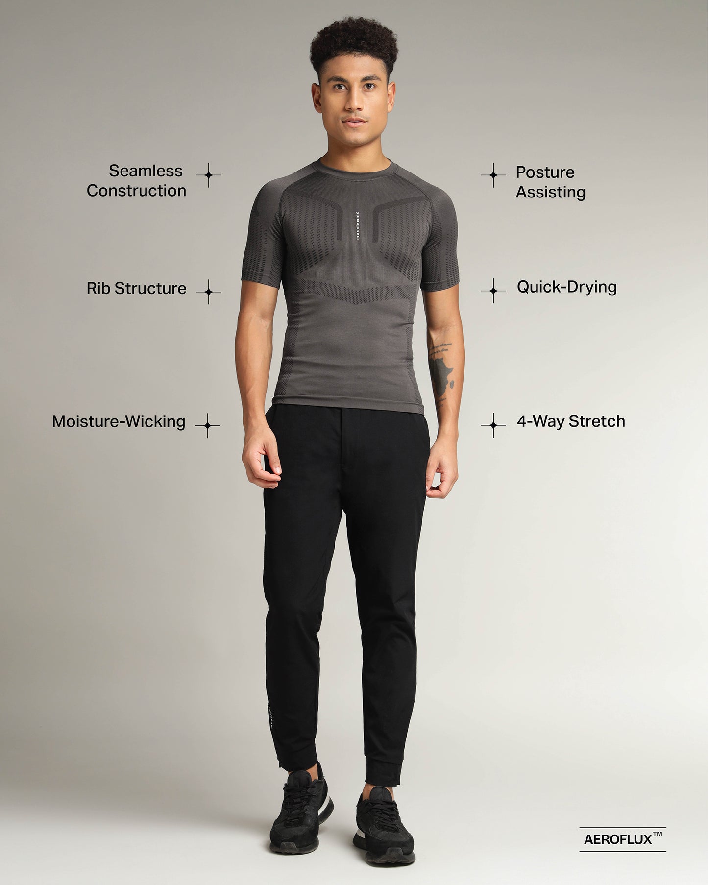 Reformist Compression Tee Dark Grey