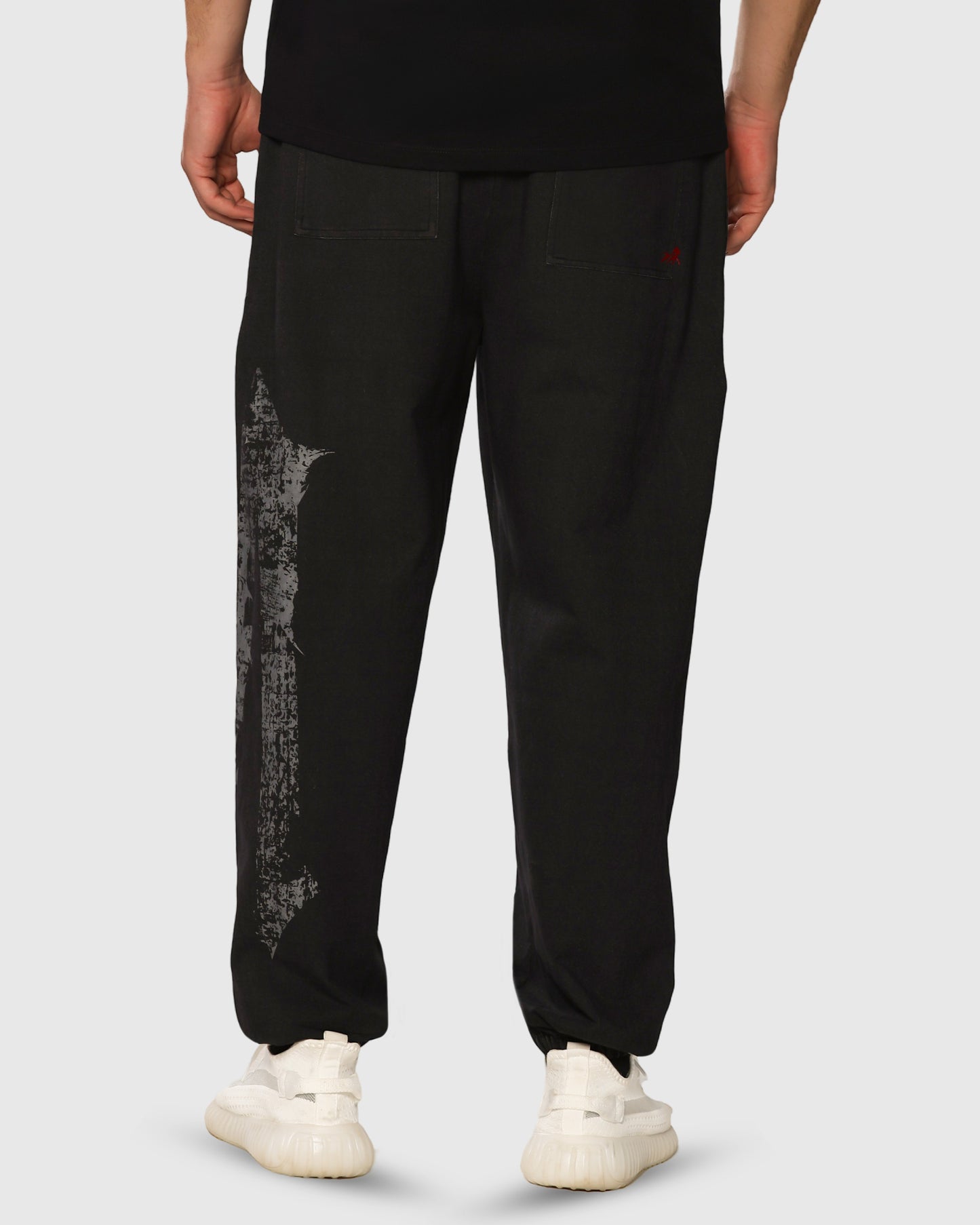 Mens Acid Wash Denim Joggers