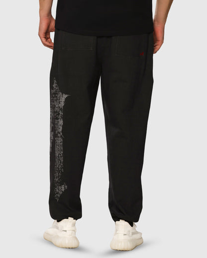 Mens Acid Wash Denim Joggers