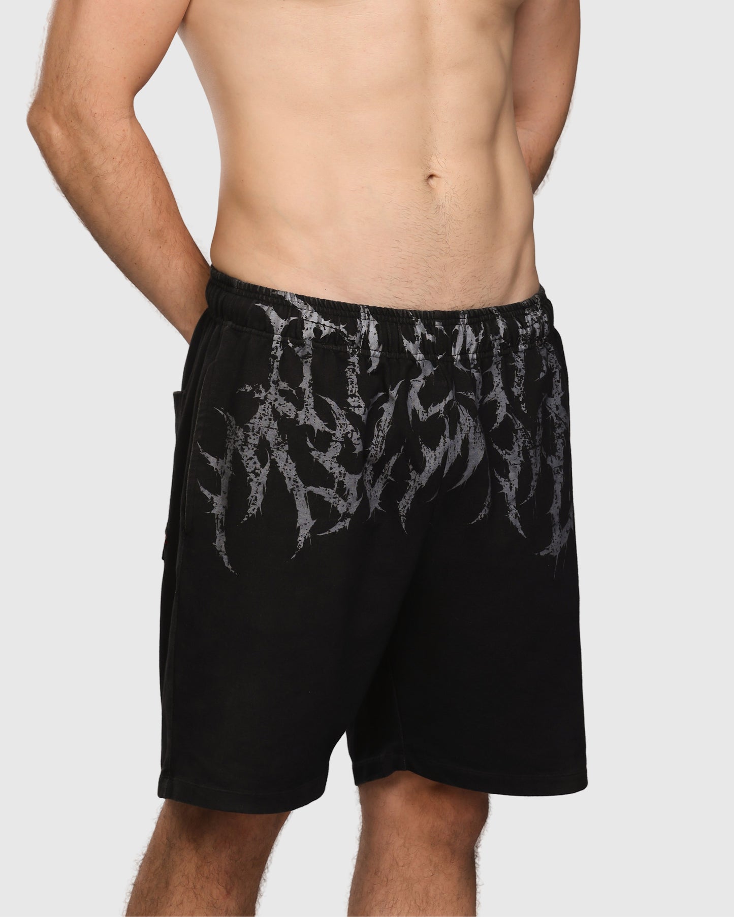 Mens Acid Wash Denim Shorts