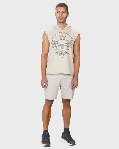 Mens Sleeveless Hoodie Tank