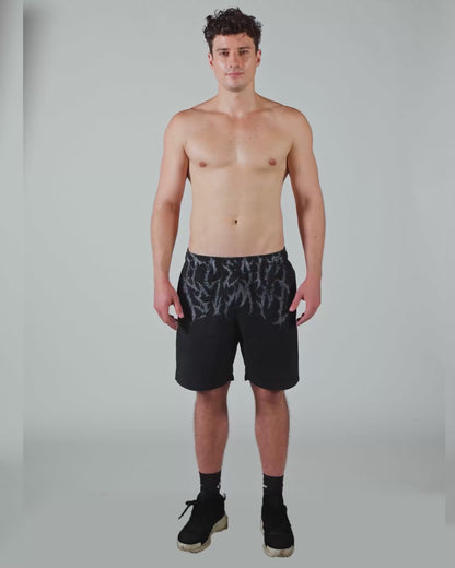 Mens Acid Wash Denim Shorts