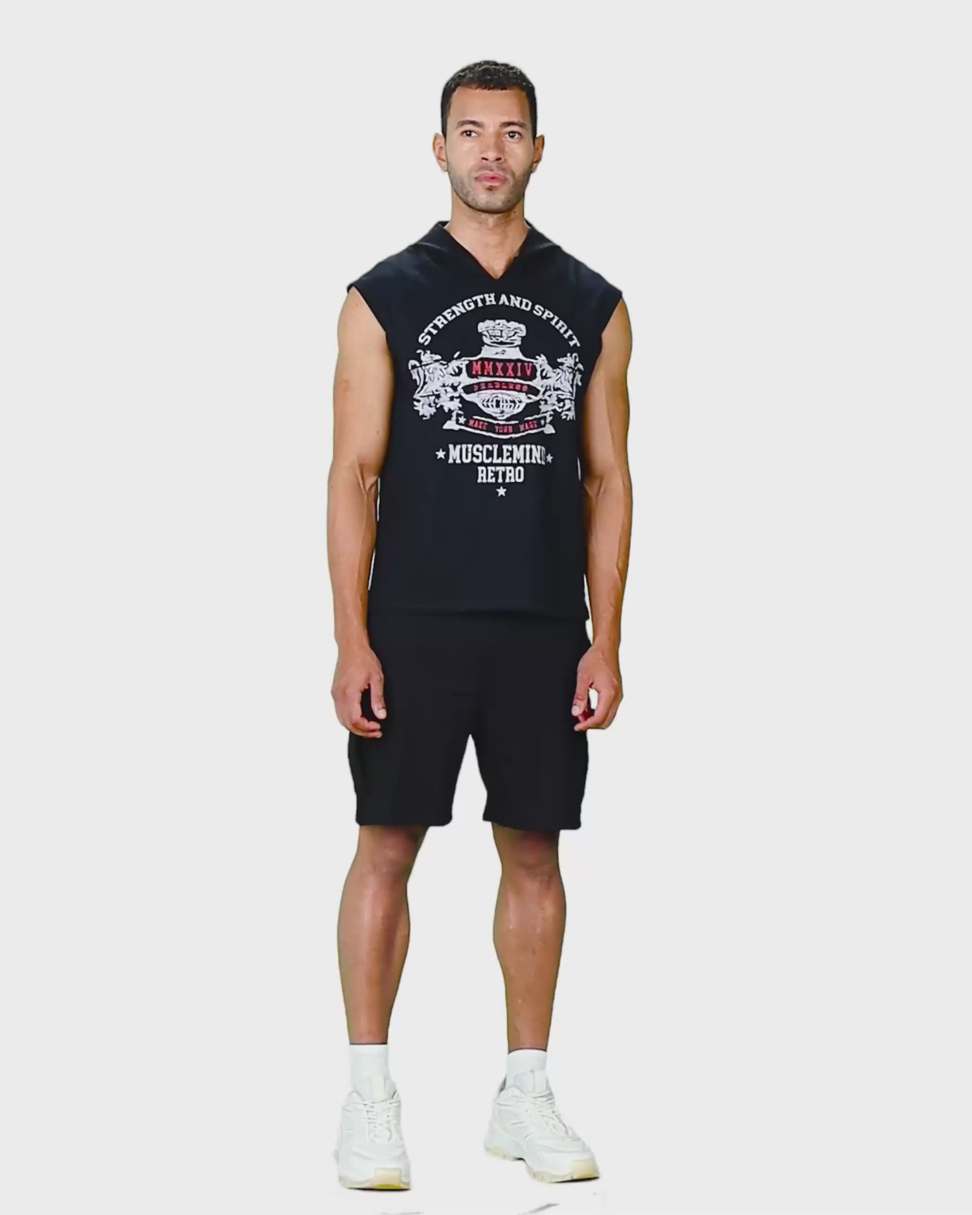 Mens Sleeveless Hoodie Tank