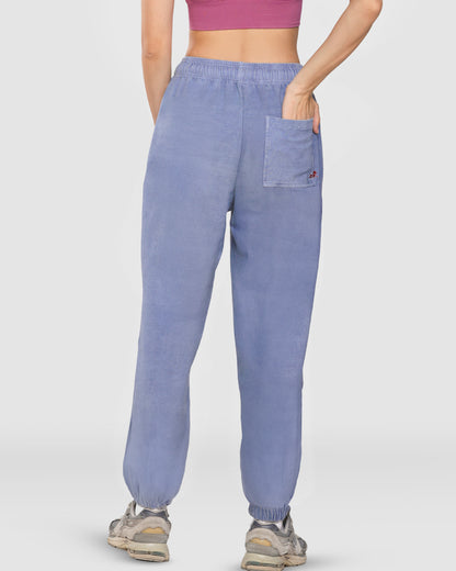 Womens Acid Wash Denim Joggers